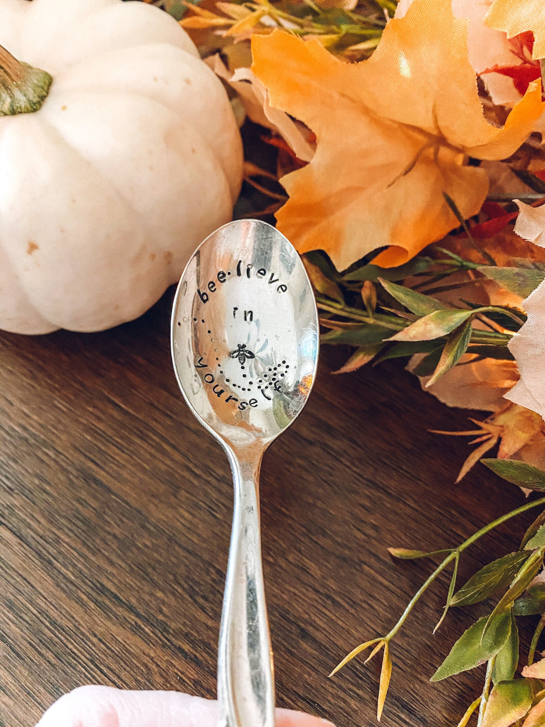 BeeLieve In Yourself Stamped Spoon