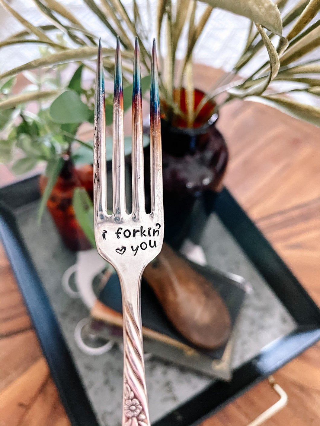 I Forkin Love You Stamped Fork