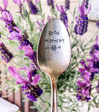 Load image into Gallery viewer, Vintage Novelty  Gift Stamped Spoon Good Morning Mom
