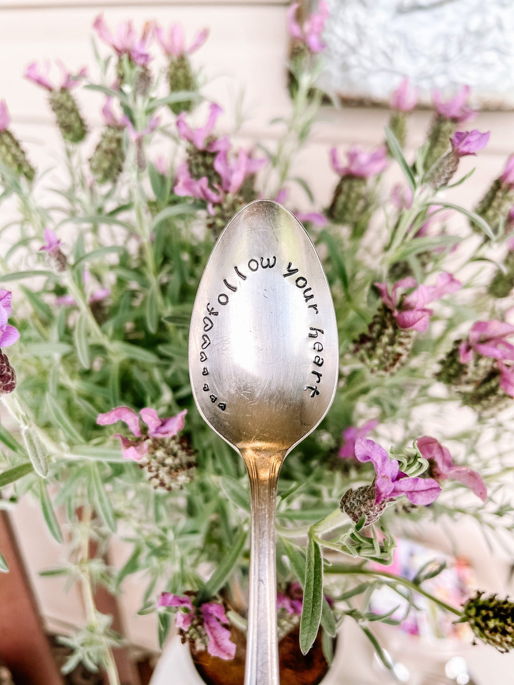 Follow Your Heart Hand Stamped Spoon