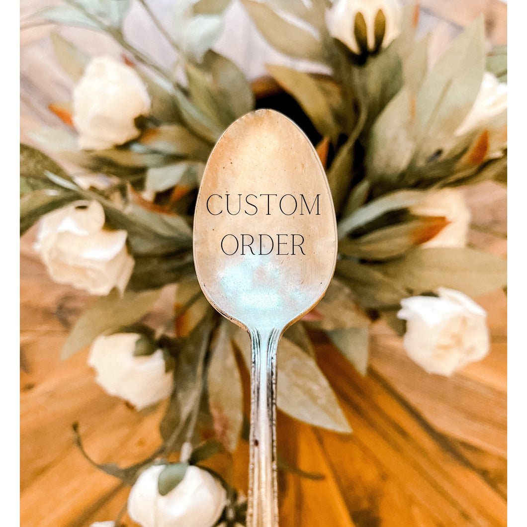 Custom Hand Stamped Spoon